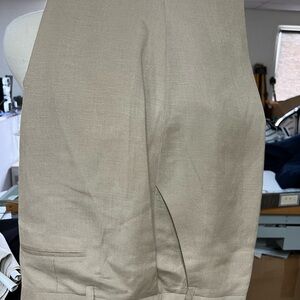 Larry Levine Tan Straight Leg Trousers